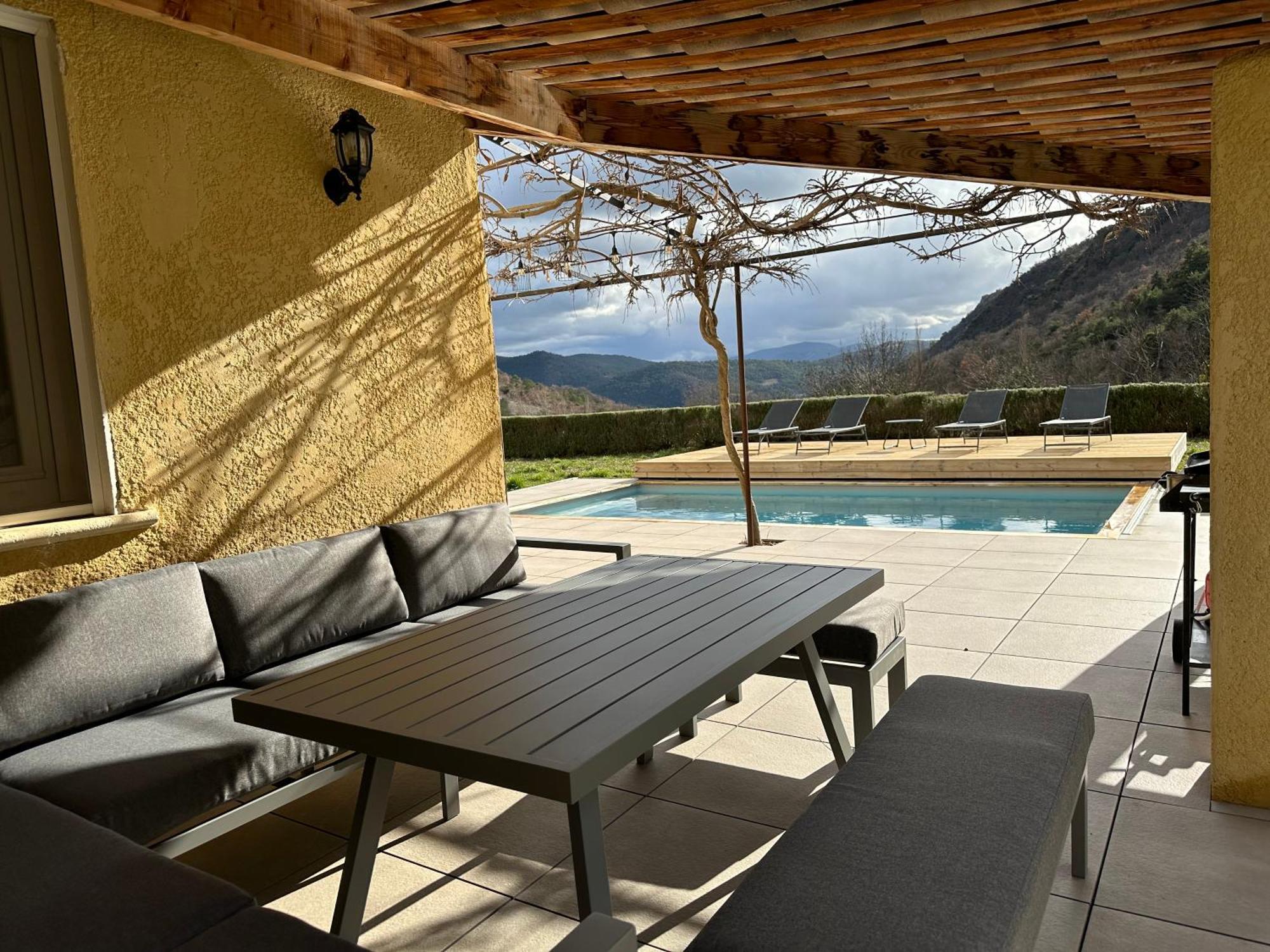Estive Des Angelettes Piscine Chauffee Sauna Saint-Ferréol-Trente Exterior foto